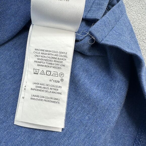 Polo Ralph Lauren Polo Shirt Mens Large Heather Blue Classic Fit Red Pony Logo - Picture 7 of 7